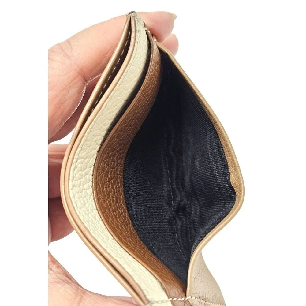 Burberry‎ TB Logo Card Holder 🤎 Tan Beige Colorblock